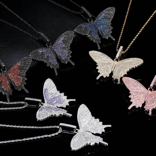 The "Lepidoptera" Hiphop Butterfly Iced Pendant